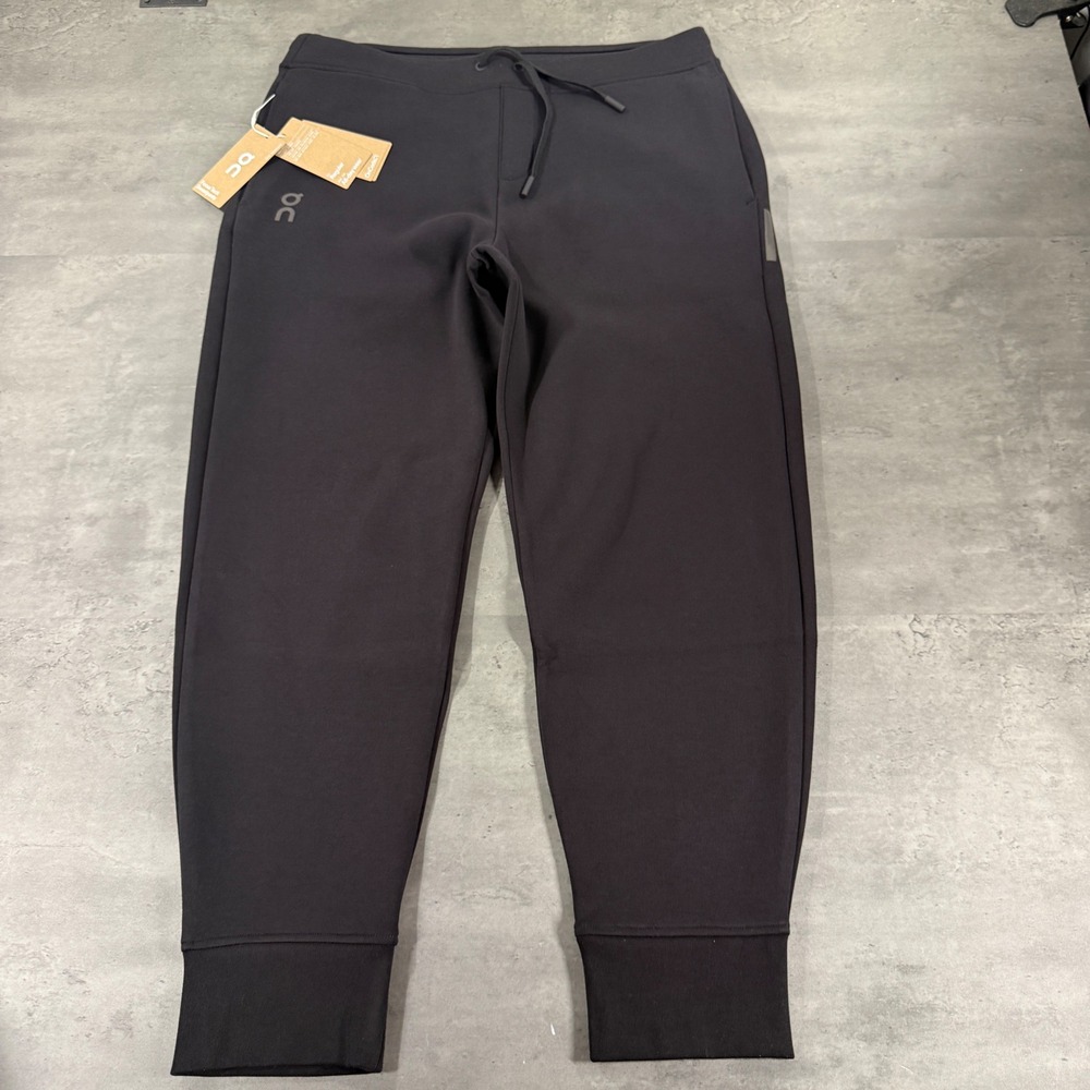 On Running Cloud Sweatpants Mens L Focus Tech Black Joggers Drawstring NEW $120
